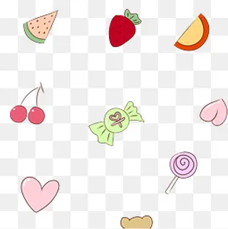 手绘卡通情人节装饰图案,免抠元素