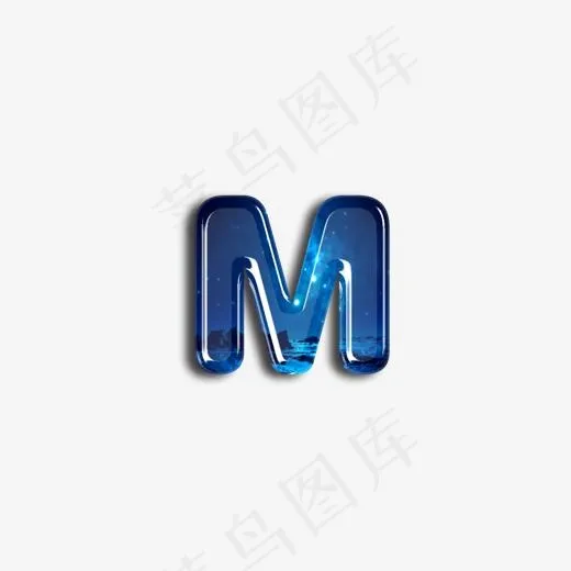 星空玻璃宝石质感字母M(1280*720px)psd模版下载