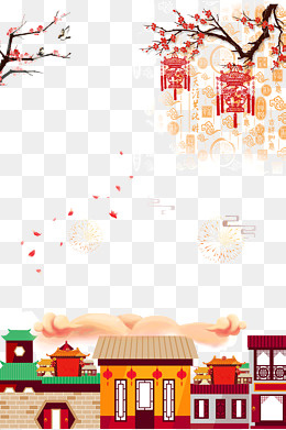 中式节日边框装饰,免抠元素