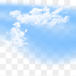 蓝天白云效果元素,免抠元素