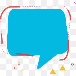 卡通手绘蓝色标签,免抠元素(2185*2085px)ai矢量模版下载