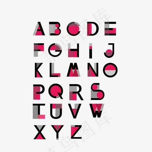 26个英文字母素材,免抠元素艺术字