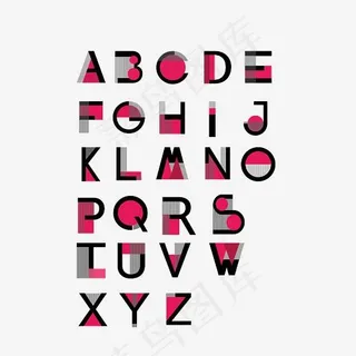 26个英文字母素材,免抠元素艺术字