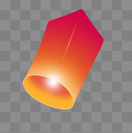 中国传统红色孔明灯,免抠元素