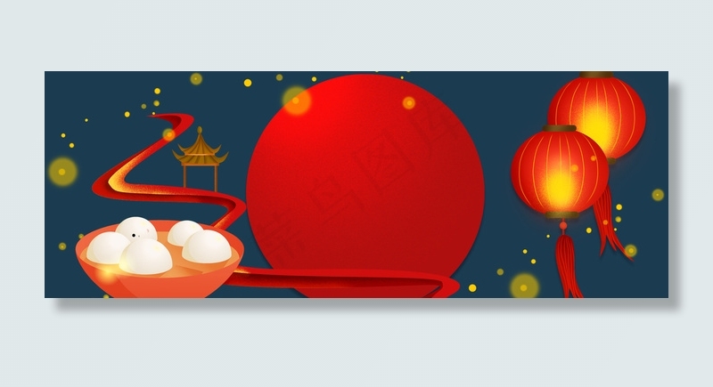 复古中国风元宵节海报背景背景图片素材