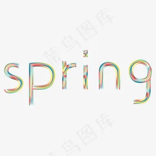 spring春天泉水创意矢量