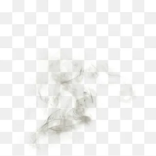 水墨黑色创意炊烟,免抠元素