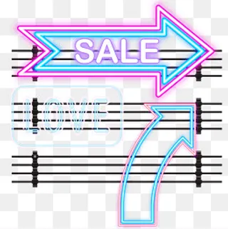 618边框霓虹灯促销图标装饰图案,免抠元素
