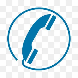 蓝色系主题通讯电话,免抠元素