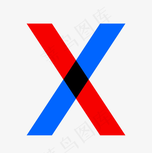 孟菲斯创意字母X