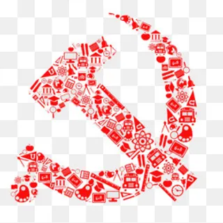 创新风格党标镰刀设计矢量图案,免抠元素