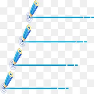 蓝色画笔标题栏,免抠元素