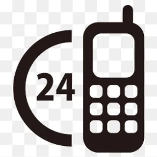 联系方式黑色创意手机图标,免抠元素