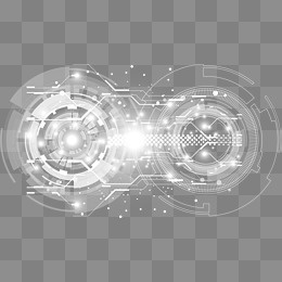 白色圆形齿轮背景,免抠元素