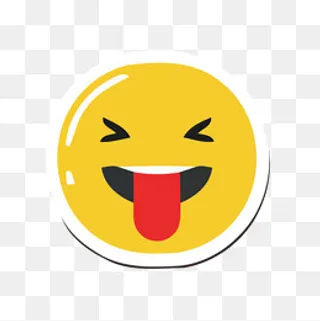 矢量吐舌头的小人素材