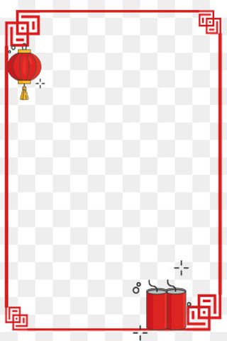 元旦中国风边框元素,免抠元素