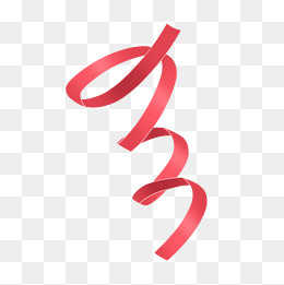红色缠绕礼物卡通缎带彩带