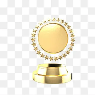 金色高清个人团队奖杯,免抠元素