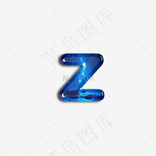 星空玻璃宝石质感字母Z(1280*720px)psd模版下载