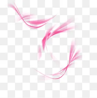 粉色特效曲线设计,免抠元素