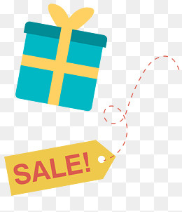 矢量扁平化卖东西的礼物标签,免抠元素