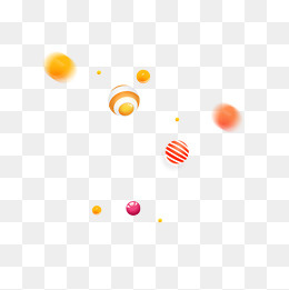 彩色圆球悬浮漂浮电商,免抠元素