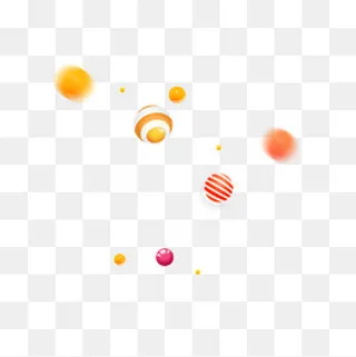 彩色圆球悬浮漂浮电商,免抠元素