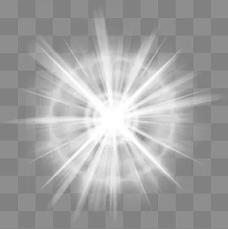 白色光效高光放射光束元素,免抠元素
