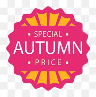 秋季促销精致创意标签矢量图,免抠元素
