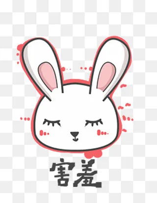 兔子Q版卡通角色动物形象聊天表