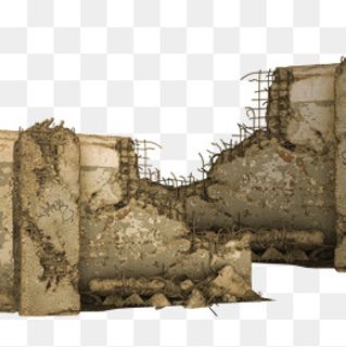 地震后的废墟素材,免抠元素