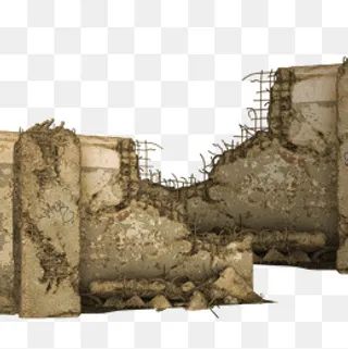 地震后的废墟素材,免抠元素