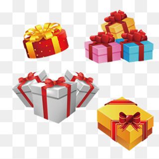 白色简约礼物盒,免抠元素