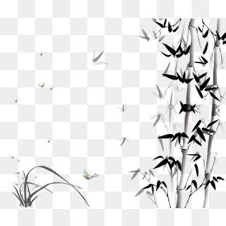 水墨竹子,免抠元素
