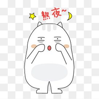 可爱小肥猫熬夜表情包