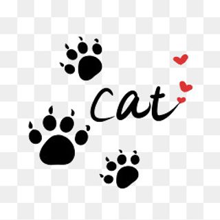 时尚黑色猫爪印图标矢量图,免抠元素