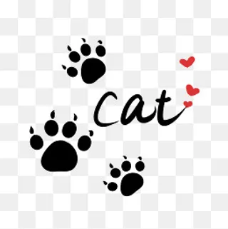 时尚黑色猫爪印图标矢量图,免抠元素