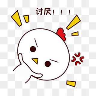 手绘卡通可爱萌宠动物表情包白色