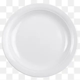 圆形白色瓷盘子,免抠元素