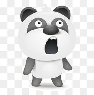 惊讶的熊猫