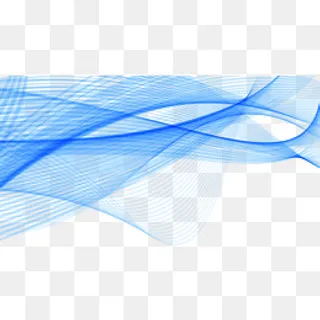 蓝色飘逸曲线,免抠元素