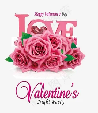 情人节快乐玫瑰表达爱