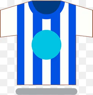 卡通手绘蓝白条纹球服设计图案,免抠元素