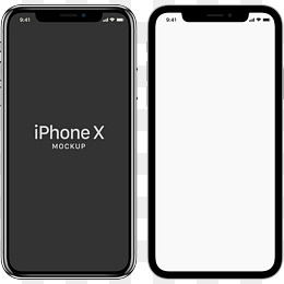 iPhoneX,免抠元素(2409*2332px)ai矢量模版下载