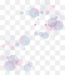 紫色梦幻光晕气泡漂浮素材,免抠元素