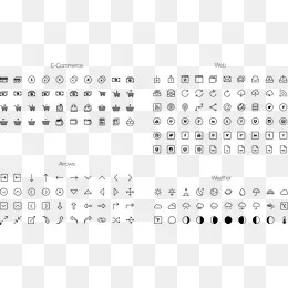 经常会用的都简易图标合集,免抠元素(1792*998px)