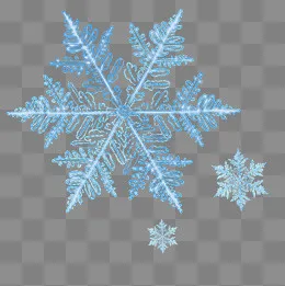 圣诞节冬日蓝色漂浮雪花免费下载,免抠元素(2000*2000px)psd模版下载