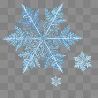 圣诞节冬日蓝色漂浮雪花免费下载,免抠元素
