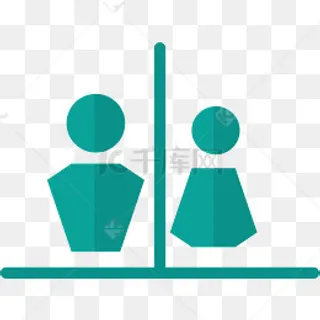 厕所人物图标设计