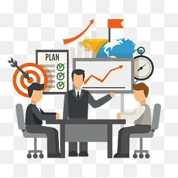 商务人士交流,免抠元素(1500*1500px)ai矢量模版下载